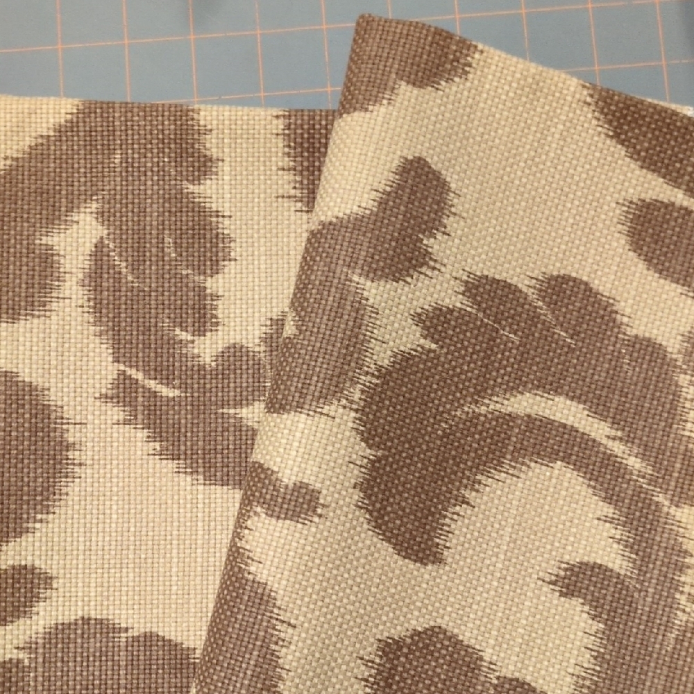 Elegant Cotton Brown and Cream Patterned Fabric